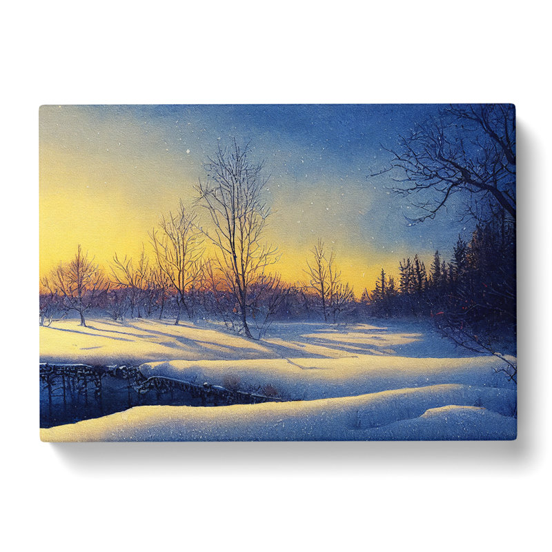 Winter Landscape Sunrise Vol.1 - Wrapped Canvas
