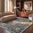 Heritage Handtufted Wool Cotton Floral Rug in Blue/Yellow-93744036