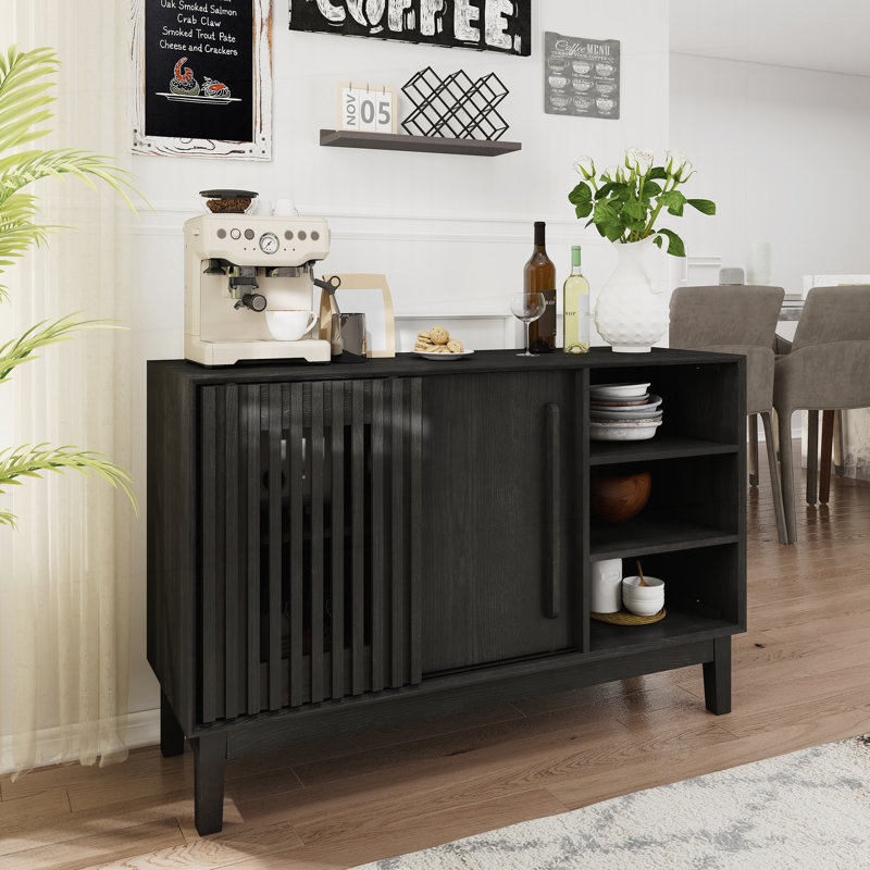 47.3" Sideboard Buffet Cabinet with Storage, Black