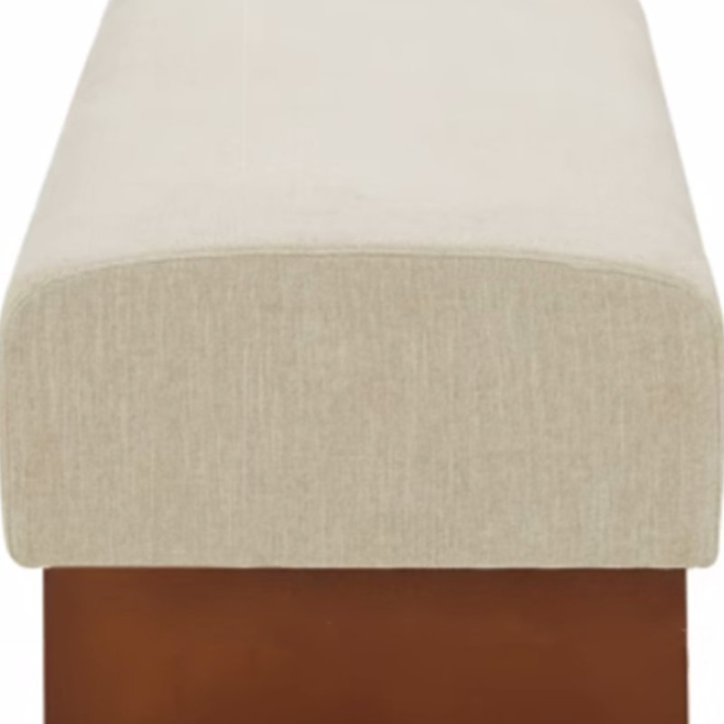 Repose-pieds en flanelle de long en bois massif, H 16,93 po x l 70,87 po x P 17,72 po
