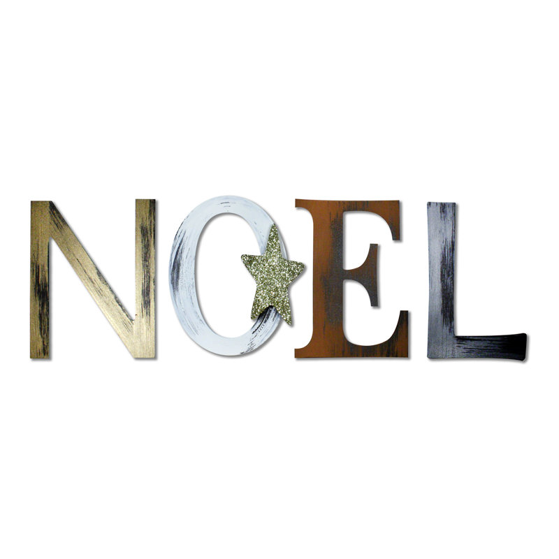 Accent décoratif Noel, Doré / Gris / Rouge