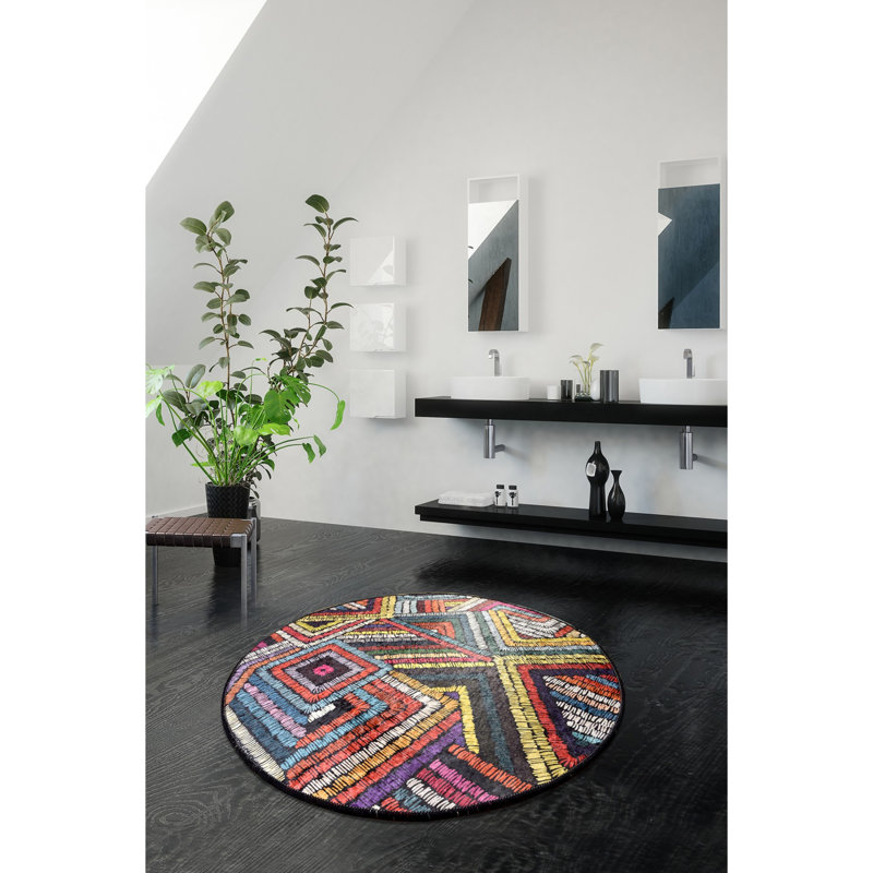 Tapis de bain de qualité supérieure, diamètre de 39,4 pouces, 100% polyester, antiallergique, anti-poussière et antitache, surface antidérapante | Lavable à la machine à 86 ° F, 700 g / m² | Doux et durable pour la sécurité et le confort de la salle de bain