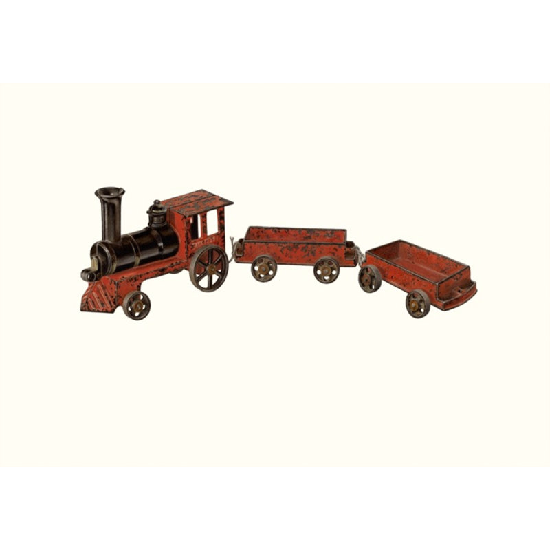 Toy Train Print by Grand Archives, Gold Single Picture Framed, 18'' H x 26'' W