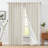 Linen Blend Solid Color Rod Pocket Curtains-540561425-549025201