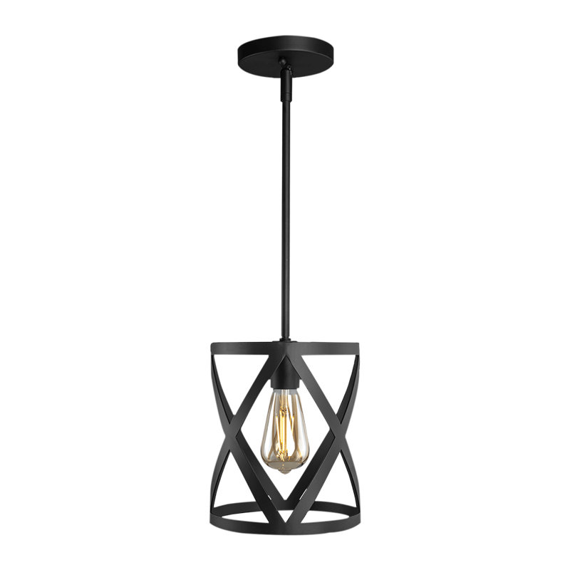 Luminaire suspendu noir mat à 1 lumière Xamir
