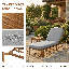 Chaise longue réglable en bois d'acacia - Chaise inclinable pour patio et piscine-98157191