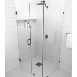 44.5" x 78" Hinged Frameless Shower Door