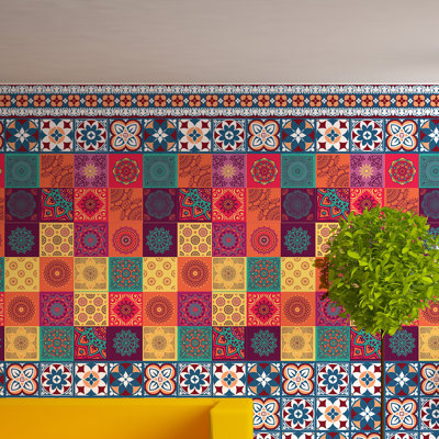 Carreau de terrain auto-adhésif en vinyle 6 po x 6 po Taj Mahal