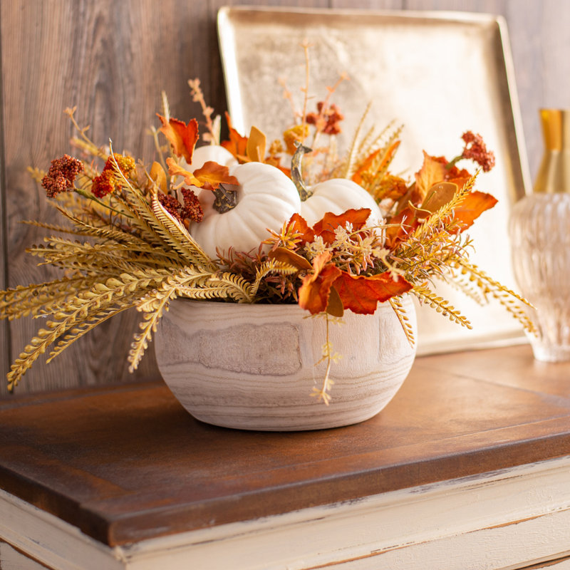 Arrangement floral mixte en pot