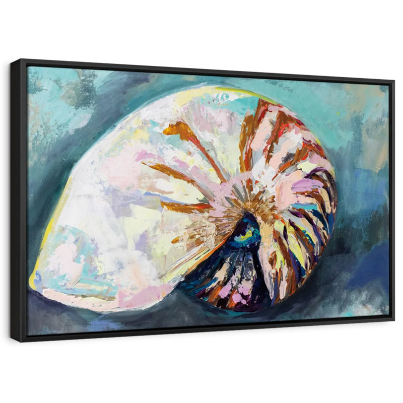 Nautique «Nautilus Shell Colors Canvas Print», H 9 po x l 13 po