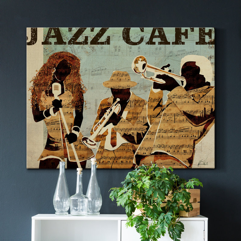 " Jazz Cafe ", 8" H x 12" W x 1" D