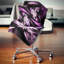 Art surréel mauve sur fond noir - imprimé floral-30718742-30718745