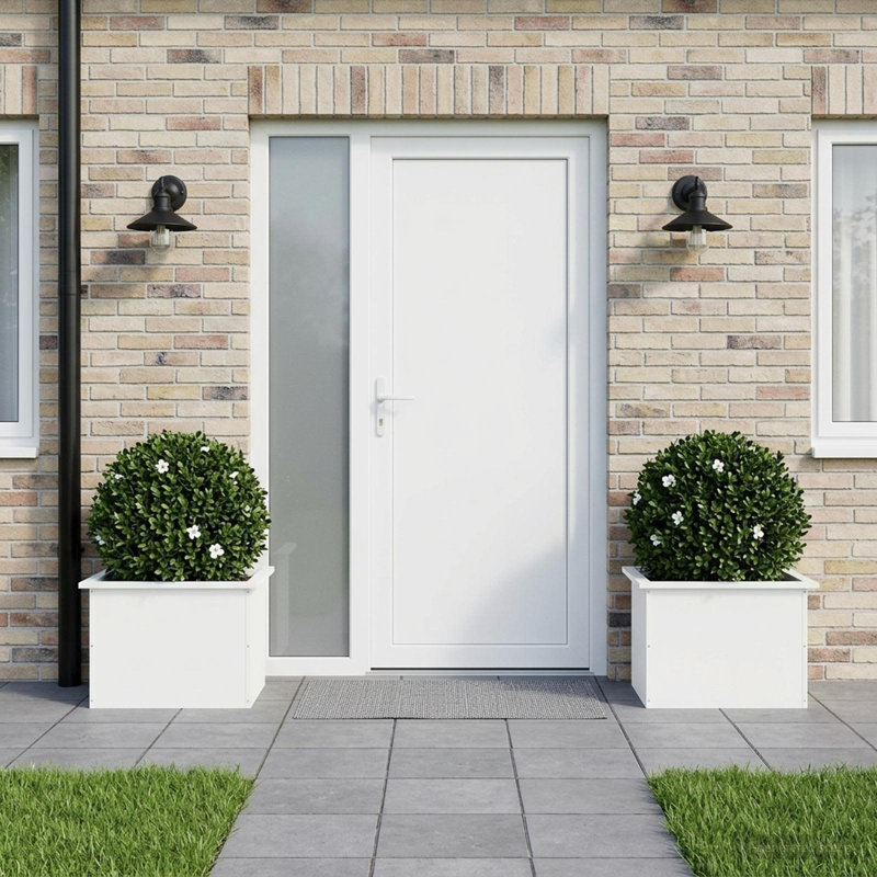 Planter Box, 40cm H x 40cm W x 60cm D, White