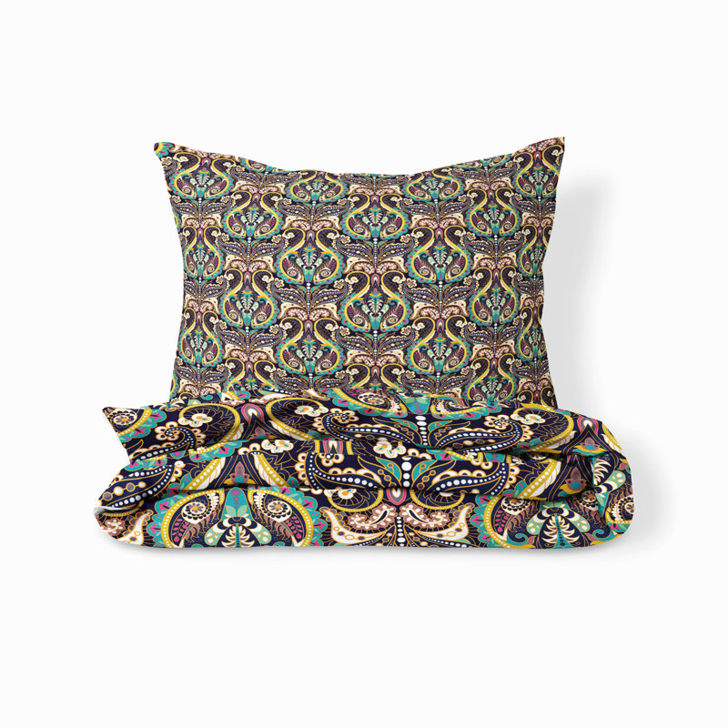Paisley Duvet Cover, King Duvet Cover + 2 King Shams