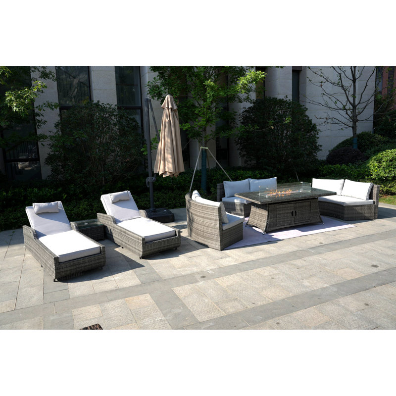 8 - Person Patio Conversation Set with Cushions