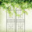 Paquet de 2 treillis de jardin en métal antirouille pour plantes grimpantes support de fleurs extérieur noir-1995269914