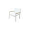 Tribeca Aluminum Teak Sling Stacking Lounge Chair-1768461983