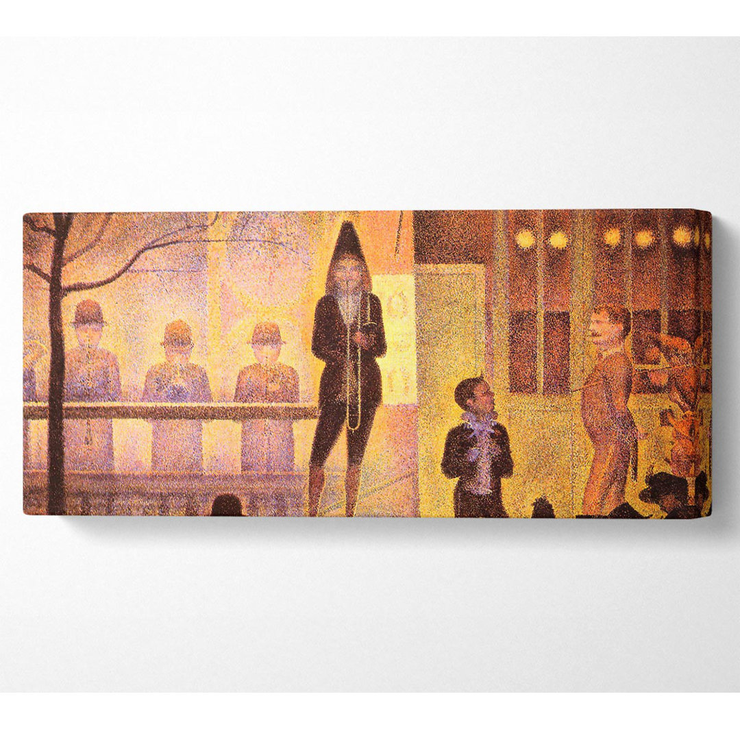 Seurat Zirkusparade - Panorama-Kunstdrucke auf gerollter Leinwand