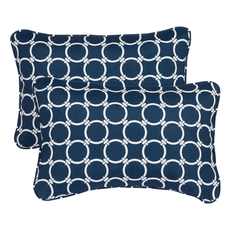  Coussin lombaire intérieur / extérieur Link, Bleu marine, H 12 po x l 24 po