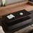 Modern Rectangular Coffee Table With Led Lights, 2 Drawers And Open Storage Shelf-544163486