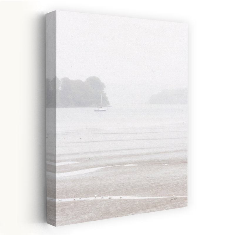 «Misty Morning I», art côtier abstrait, H 24 po x l 16 po