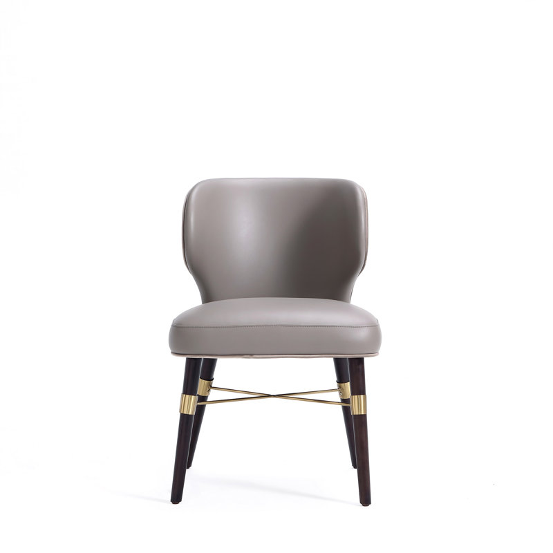Strine Velvet And Leatherette Side Chair Dining Chair, 1