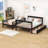 Twin Over Full Wooden Bunk Bed with Staircase Storage and Drawers-226013697