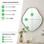 Loscalzo Pebble Metal Framed Wall Mirror - Organic Shape Hallway Mirror-774349713