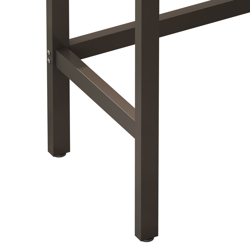 Modern Design Kitchen Dining Table, Pub Table, Long Dining Table Set with 3 Stools, Easy Assembly, Natural, Natural