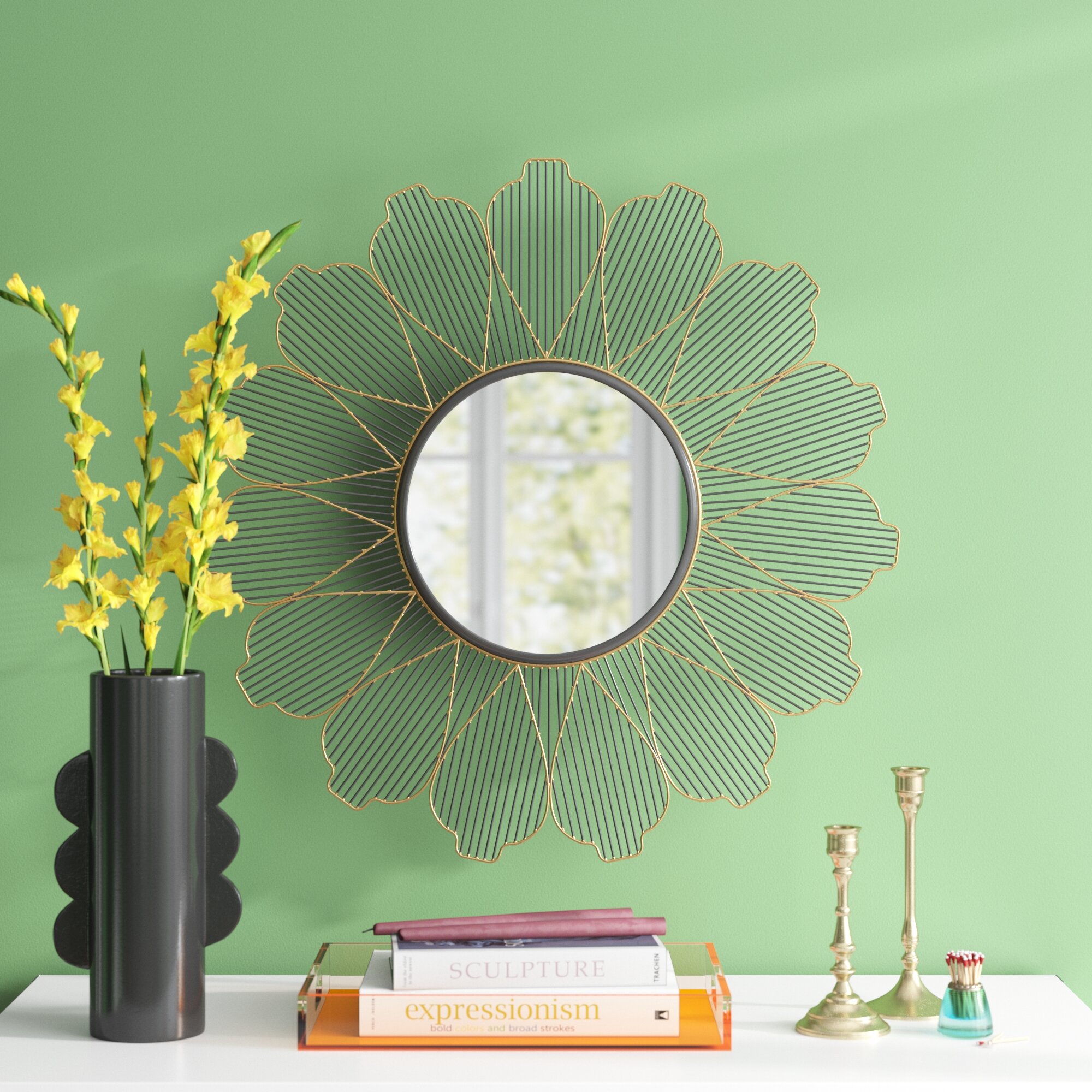 Wade Logan® Aziana Metal Round Wall Mirror & Reviews