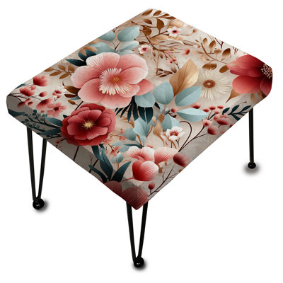 Motif floral pastel bohémien Bliss - Repose-pieds rectangulaire floral