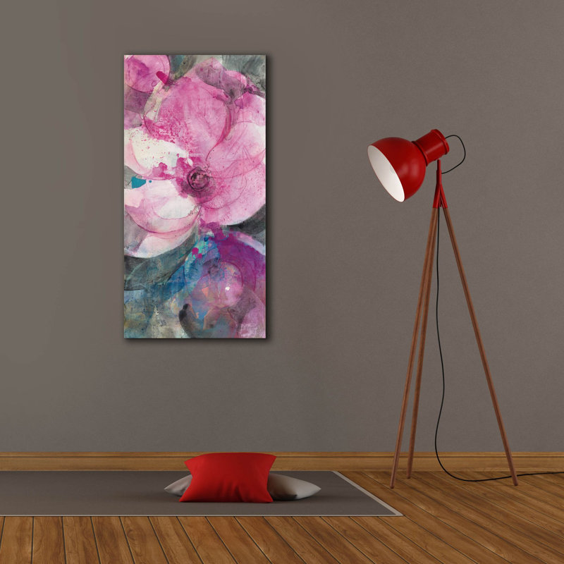 «Jewel Garden 1» par Albena Hristova, art mural sur toile, H 40 po x l 20 po x P 1,5 po