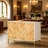 Compact Sideboard Cabinet with Chevron Pattern