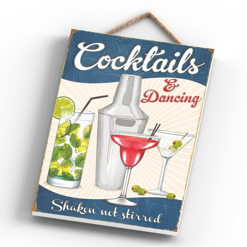 Cocktails And Dancing - Print on MDF