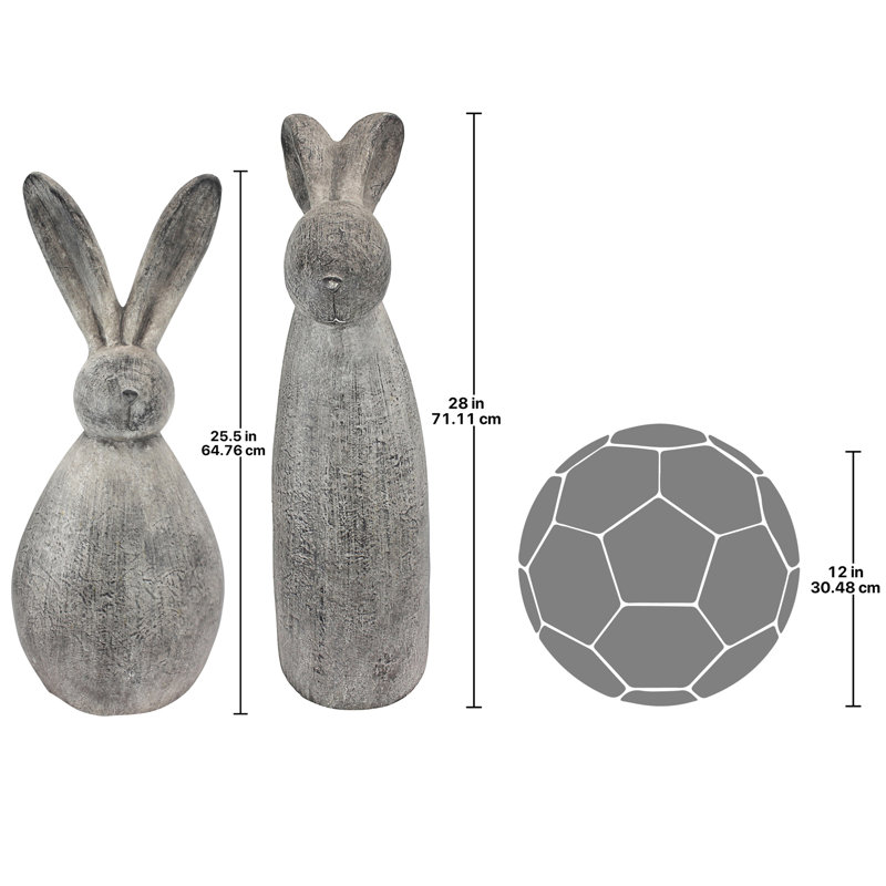 Ensemble de statue de lapin Big Burly