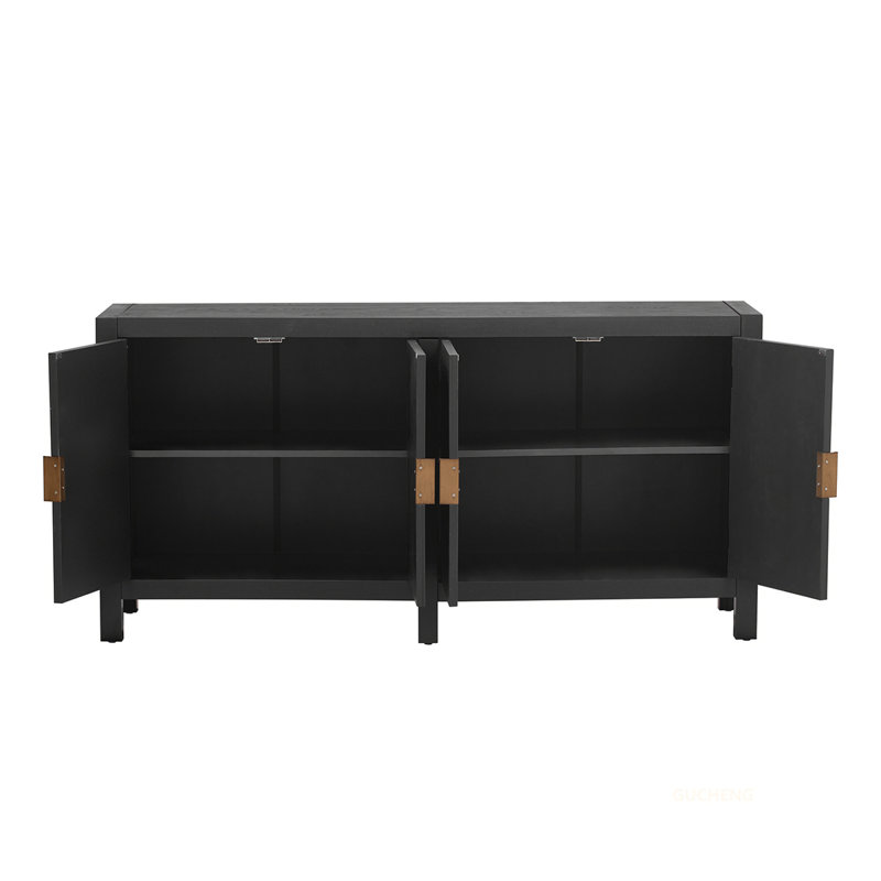 Armoire en placage de frêne exquis avec de superbes portes à motifs pour diverses pièces