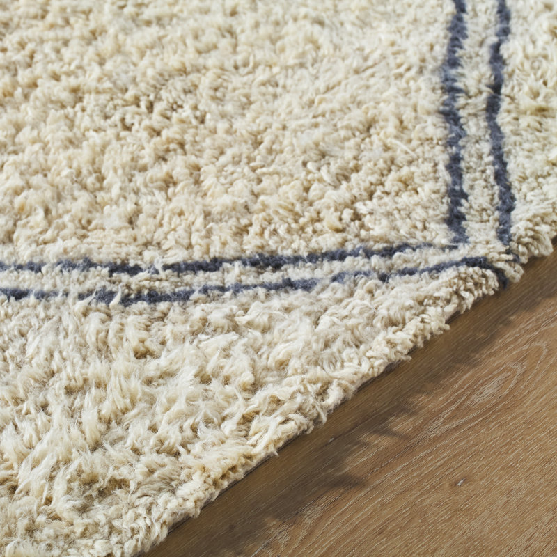 Tapis fait à la main Lovenais, Rectangle 5 pi x 7 pi 6 po