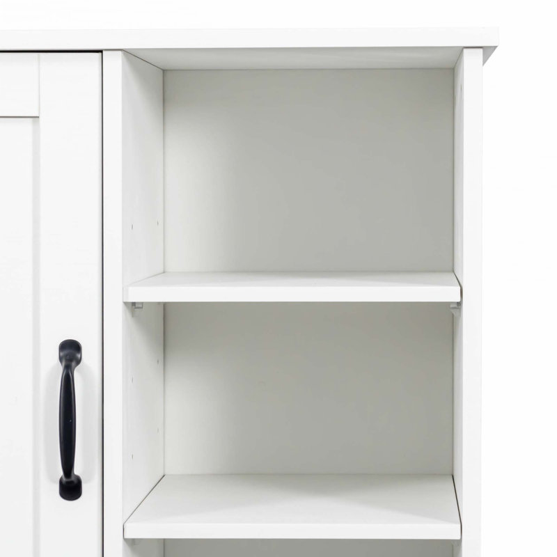 Armoire de buanderie avec portes et tablette, panier à linge inclinable