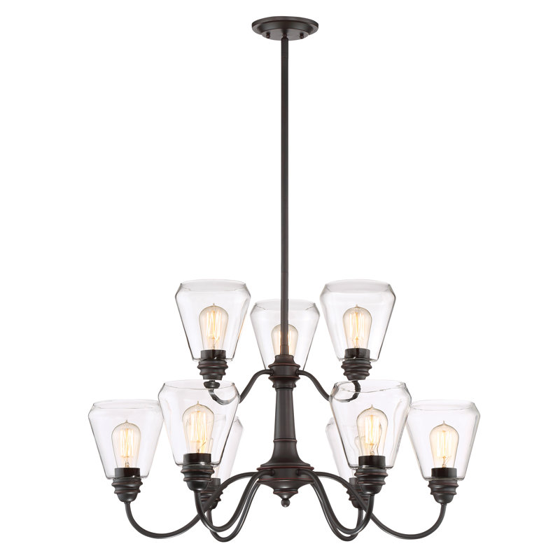 Coldiron 9 - Light Dimmable Tiered Chandelier