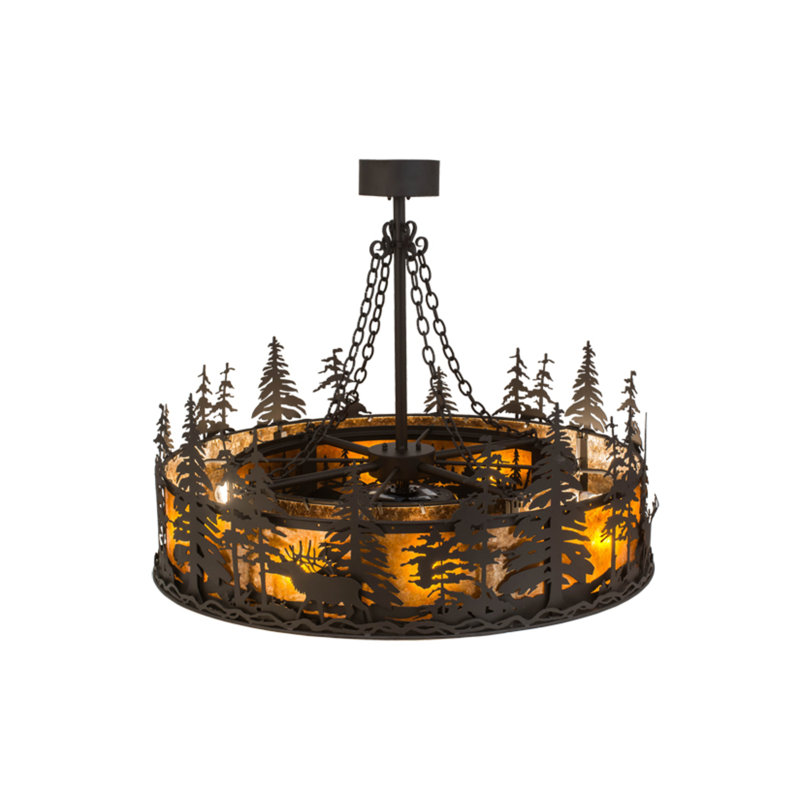 Elk At Dusk Downrod Ceiling Fan