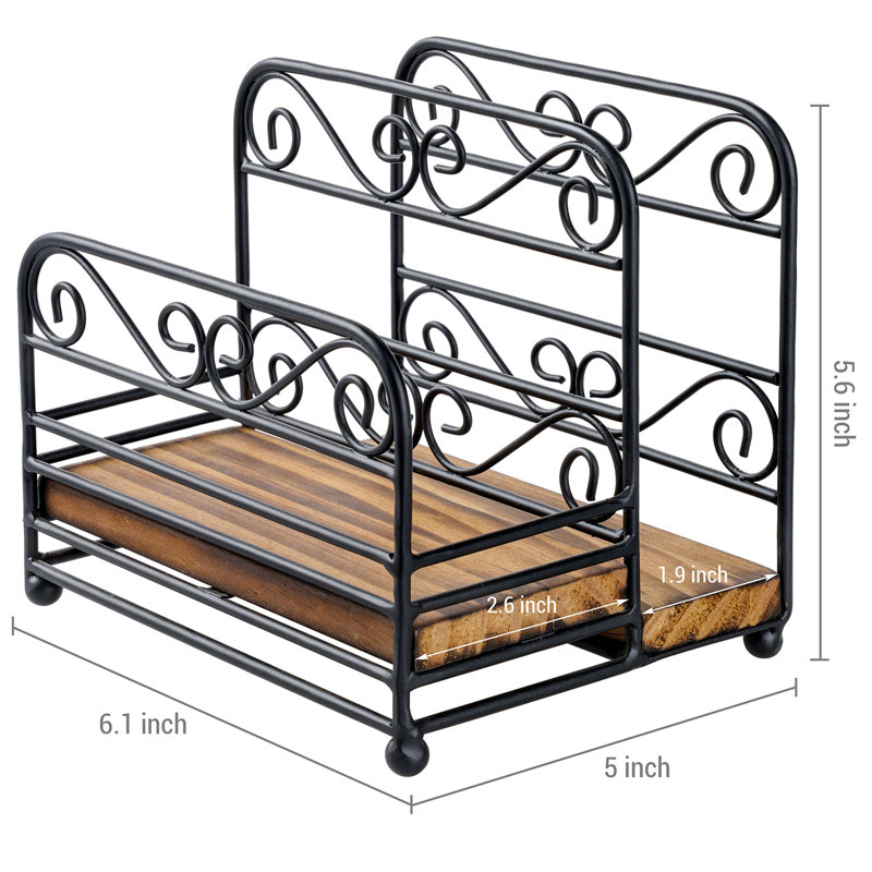 Free Standing Napkin Holder With Spice Storage