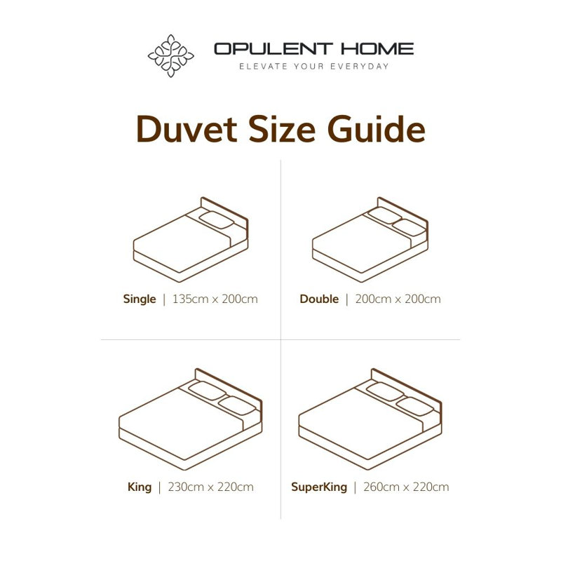 Opulent Home Lightweight 7.5 Tog Summer Cotton Duvet - Anti-Allergy Hypoallergenic Hollowfibre Quilt - Single/Double/King/Super King
