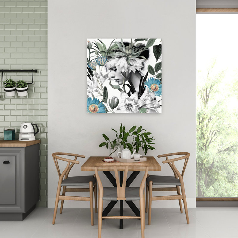 Art contemporain, art mural printemps, H 32 po x l 32 po