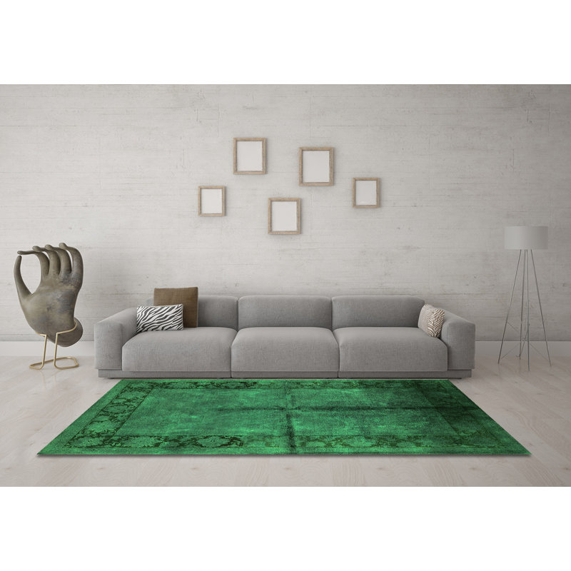 Washable Oriental Indoor Rug, Round 5'