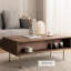 Table basse en noyer noir tout en bois massif