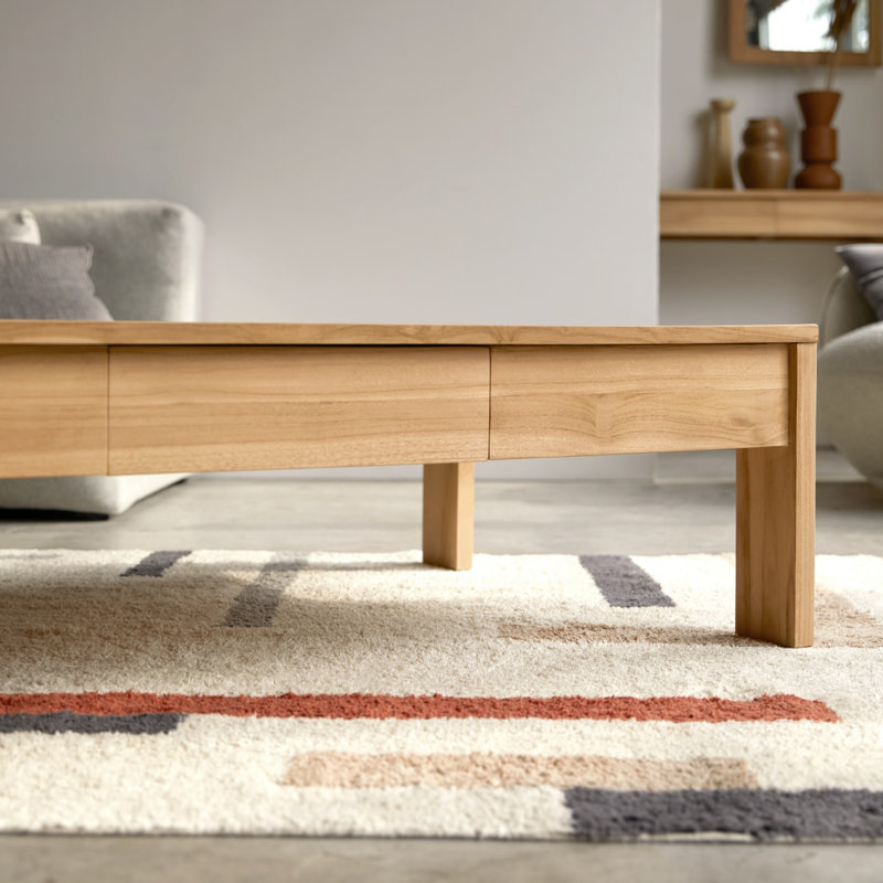 Moscatello Solid Wood Four Leg Coffee Table