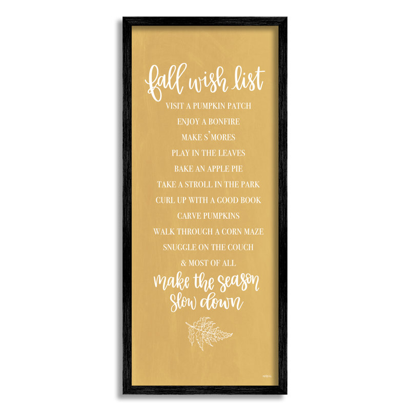 «Tan Fall Wish List» encadré sur bois par l'imperfect Dust, impression, Giclée encadrée noir minuit