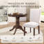 Chaise d'appoint de salle à manger rembourrée avec garniture cloutée et pieds en bois (ensemble de 2)-890135986