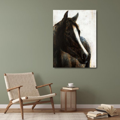 Red Barrel Studio® Drotar, Rikki Gallery Wrapped Canvas Art Titled: Brown Stallion