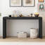 U_STYLE Console de style moderne en placage de bois massif de paulownia, convenant au vestibule, au salon ou à l'entrée.